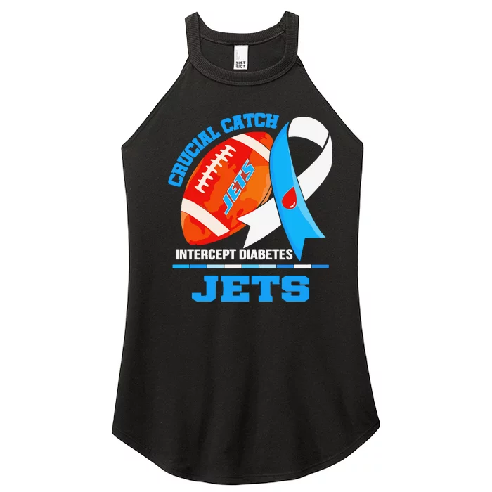 Jets Crucial Catch Intercept Diabetes Women’s Perfect Tri Rocker Tank