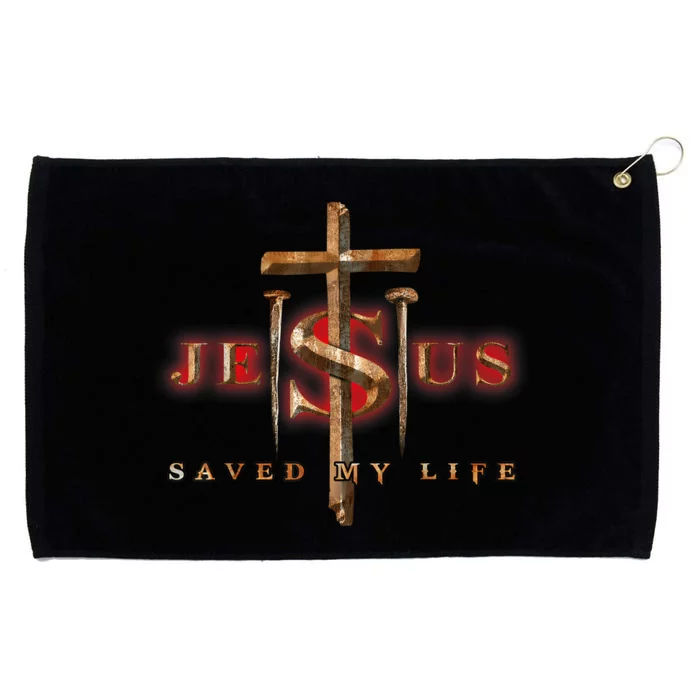 Jesus Cross Christ Saved My Life Quote Saying Christian Grommeted Golf Towel