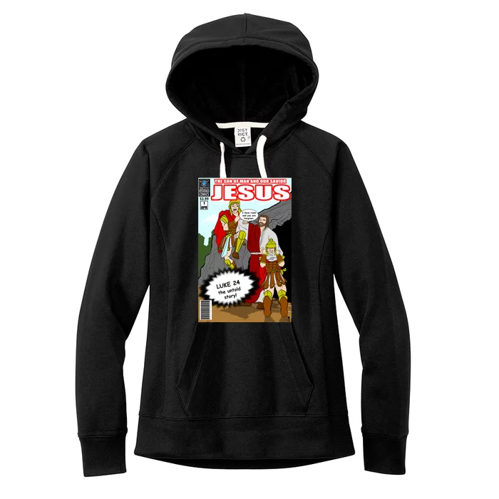 Jesus Christian Comic Cover Women's Fleece Hoodie