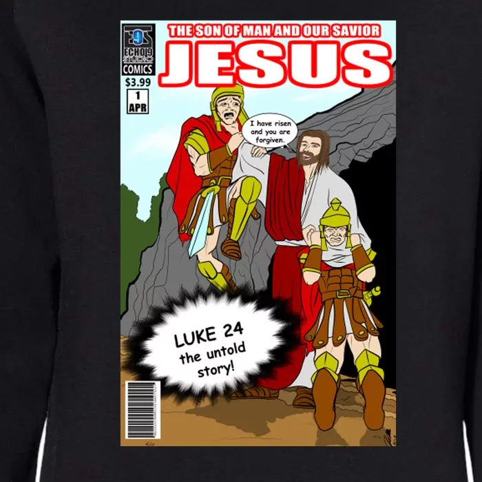 Jesus Christian Comic Cover Womens California Wash Sweatshirt