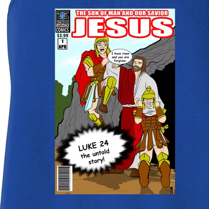 Jesus Christian Comic Cover Women's Racerback Tank