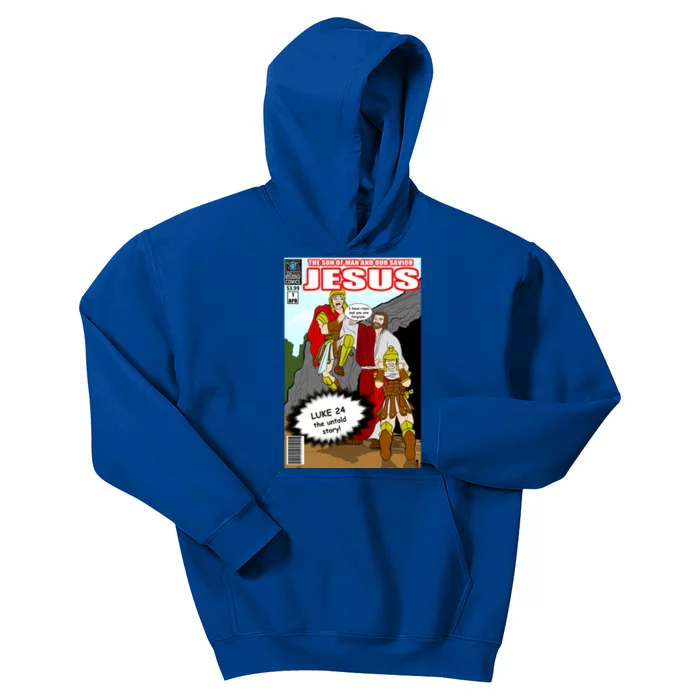 Jesus Christian Comic Cover Kids Hoodie