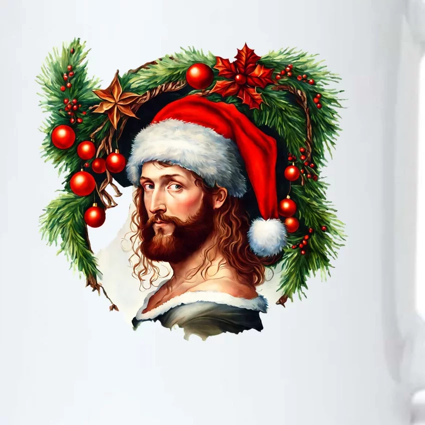 Jesus Christ Christmas Portrait Black Color Changing Mug