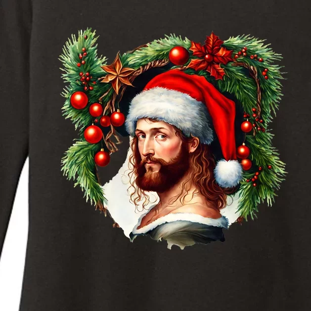 Jesus Christ Christmas Portrait Womens CVC Long Sleeve Shirt