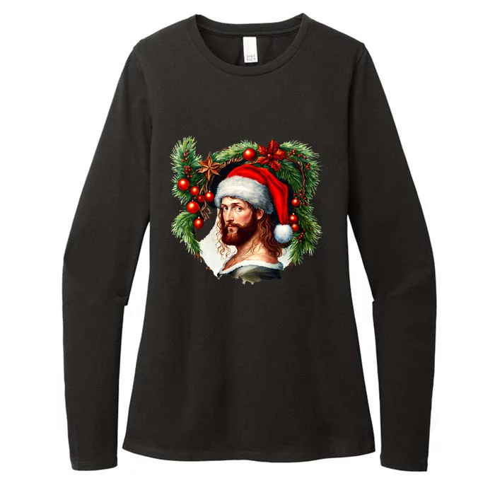 Jesus Christ Christmas Portrait Womens CVC Long Sleeve Shirt