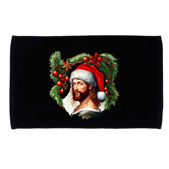 Jesus Christ Christmas Portrait Microfiber Hand Towel