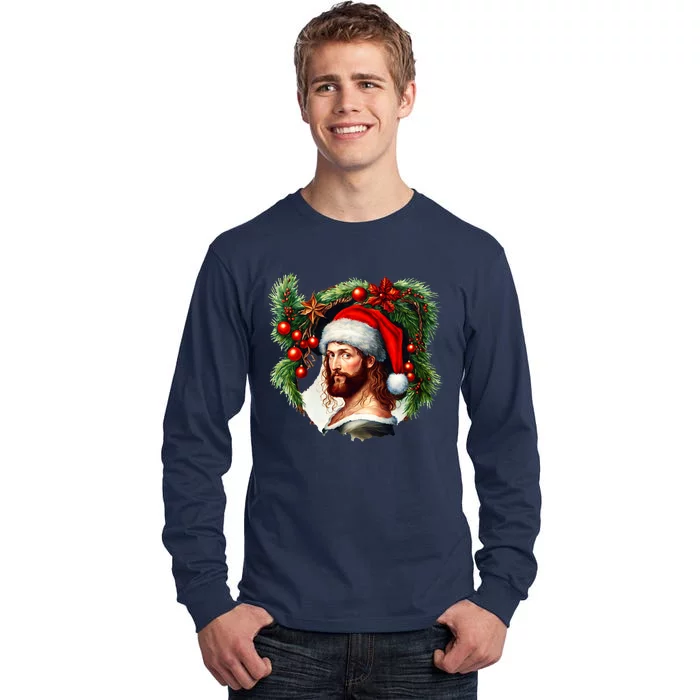 Jesus Christ Christmas Portrait Tall Long Sleeve T-Shirt