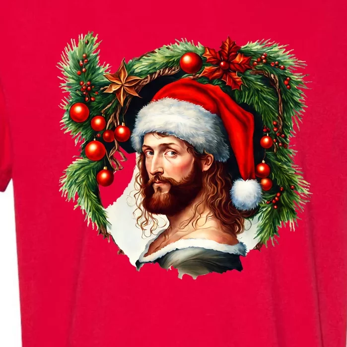 Jesus Christ Christmas Portrait Garment-Dyed Heavyweight T-Shirt