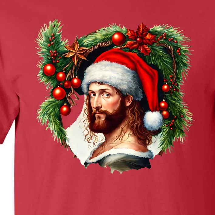 Jesus Christ Christmas Portrait Tall T-Shirt