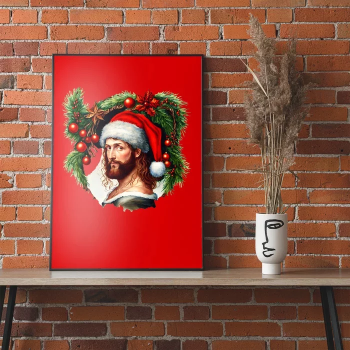 Jesus Christ Christmas Portrait Poster