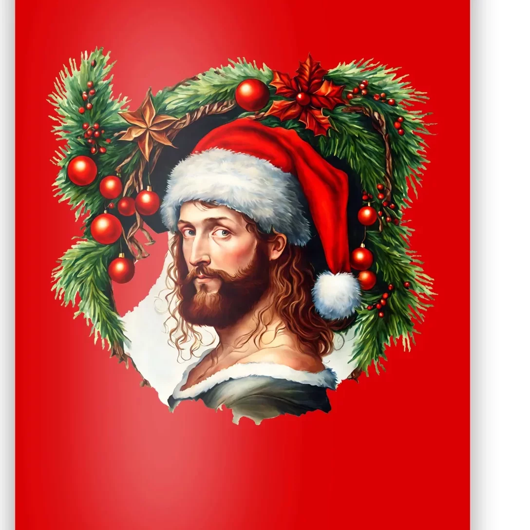 Jesus Christ Christmas Portrait Poster