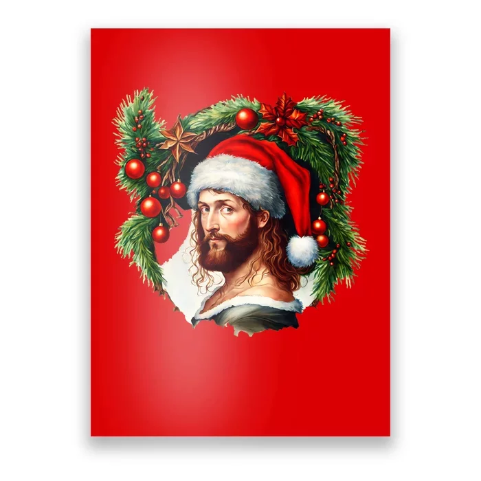 Jesus Christ Christmas Portrait Poster