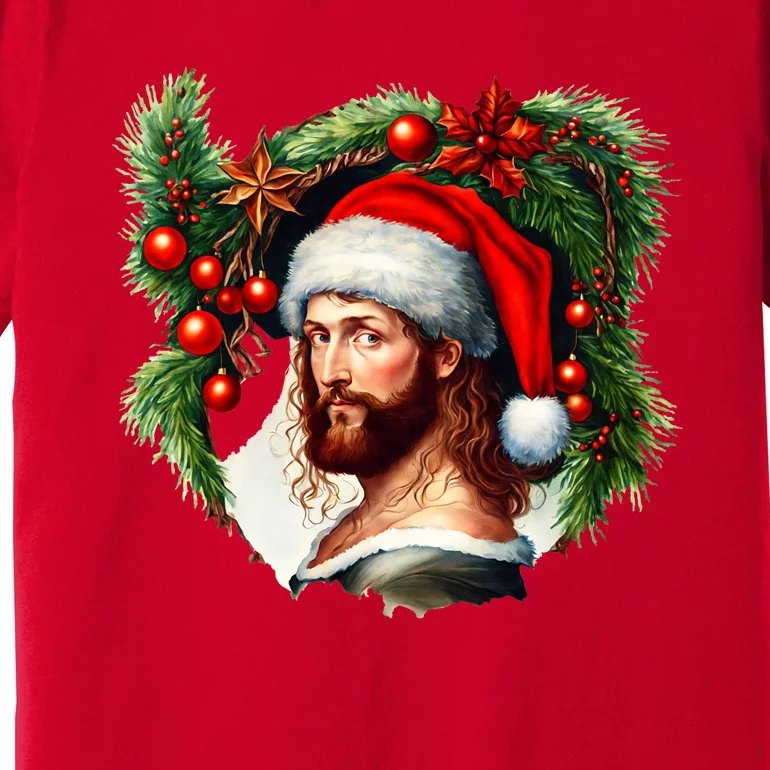 Jesus Christ Christmas Portrait Premium T-Shirt