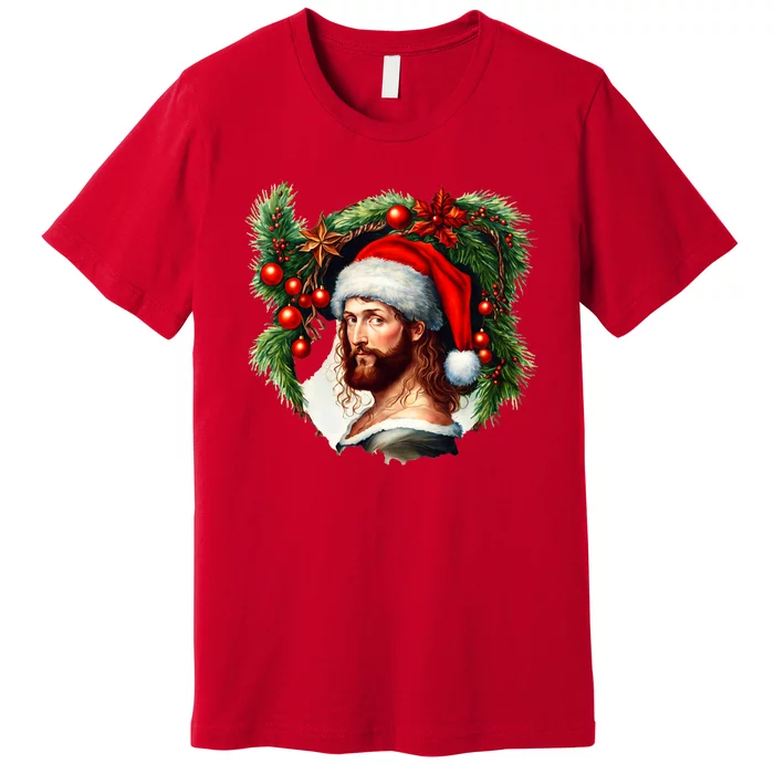 Jesus Christ Christmas Portrait Premium T-Shirt