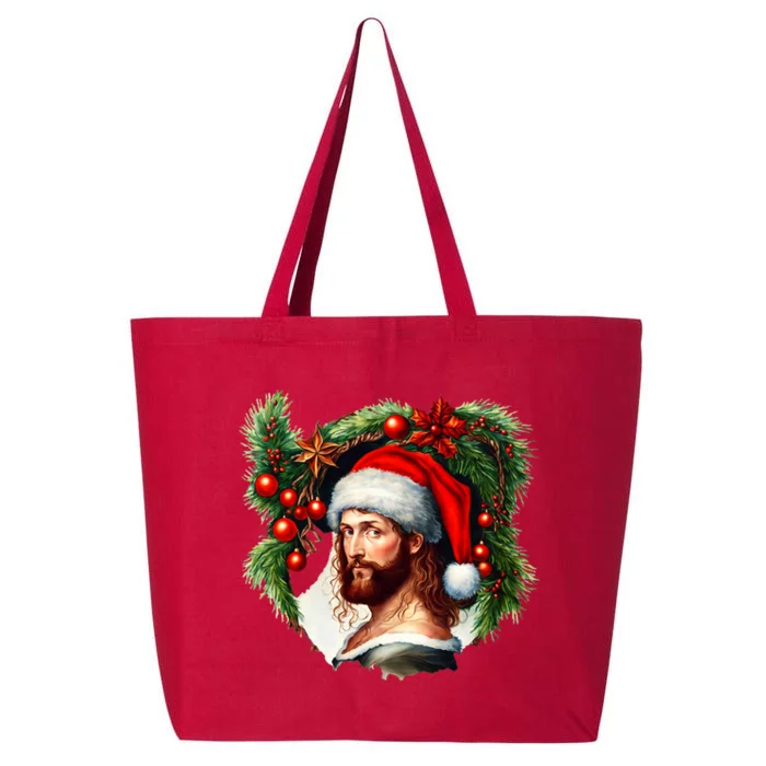 Jesus Christ Christmas Portrait 25L Jumbo Tote