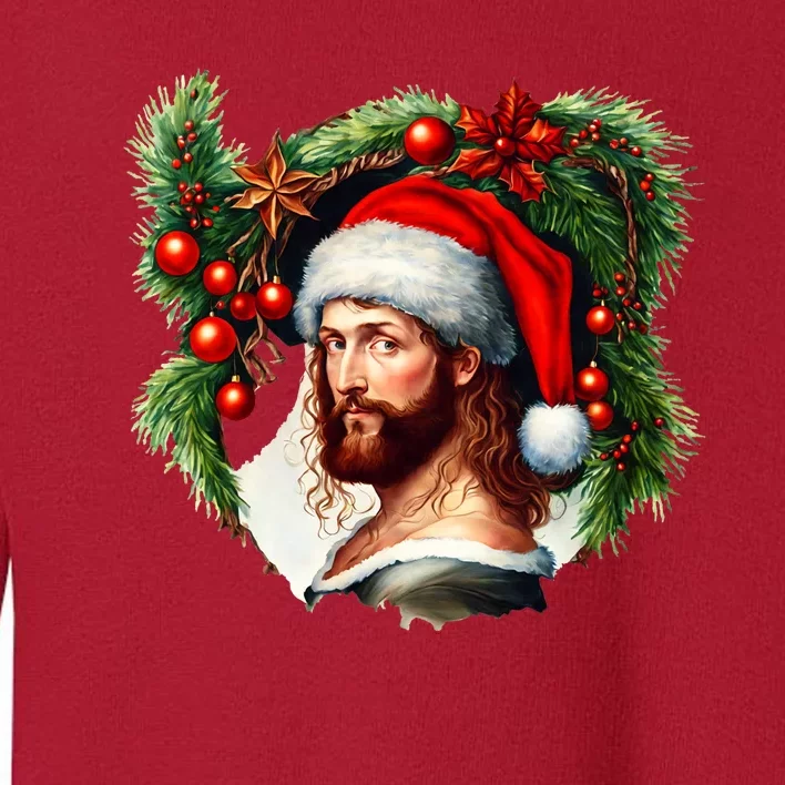 Jesus Christ Christmas Portrait Toddler Sweatshirt