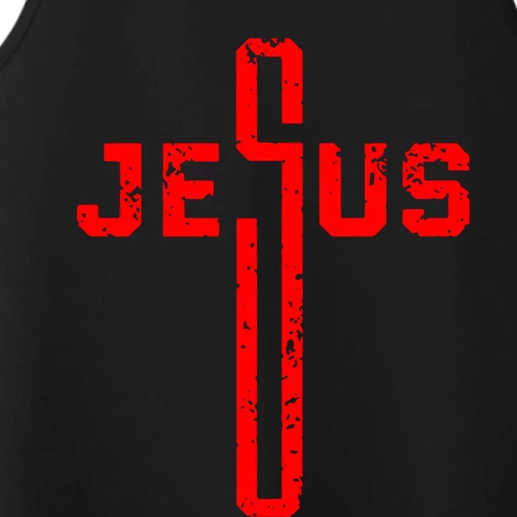 Jesus Cross Christian Religious Performance Tank