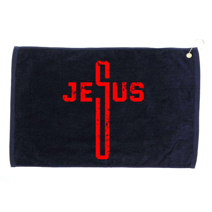 Jesus Cross Christian Religious Grommeted Golf Towel