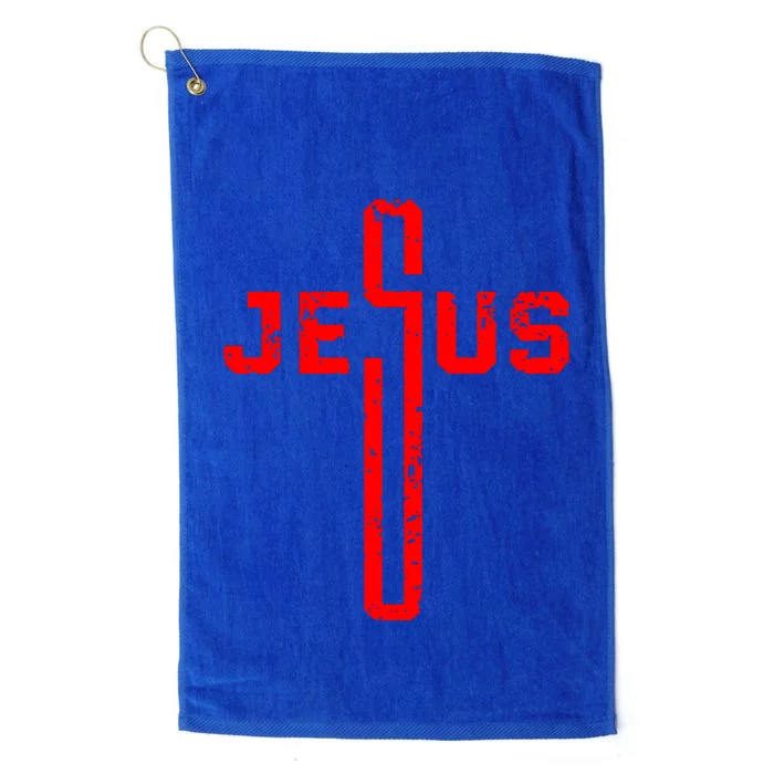 Jesus Cross Christian Religious Platinum Collection Golf Towel