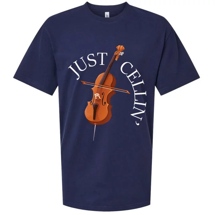 Just Cellin Cello Player Cellist Musician Classical Music Long Sleeve Sueded Cloud Jersey T-Shirt