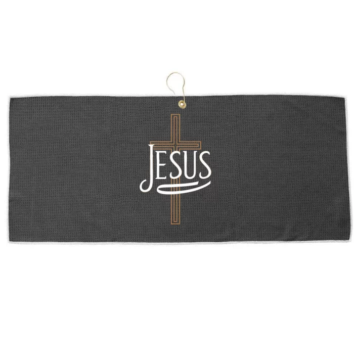 Jesus Cross Crucifixion Religion Christianity Christ Faith Large Microfiber Waffle Golf Towel