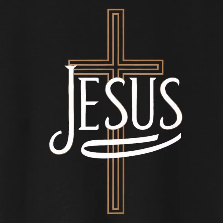 Jesus Cross Crucifixion Religion Christianity Christ Faith Women's Crop Top Tee