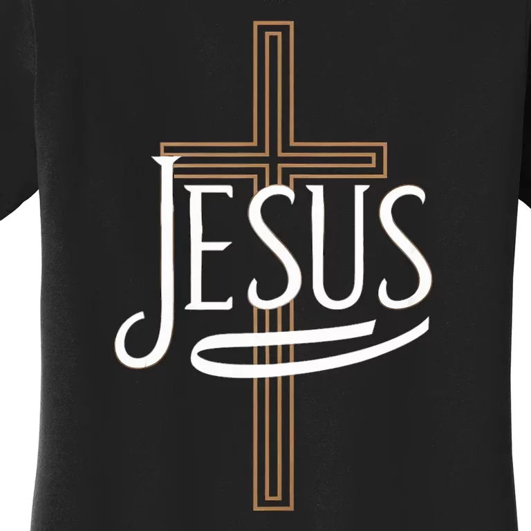 Jesus Cross Crucifixion Religion Christianity Christ Faith Women's T-Shirt