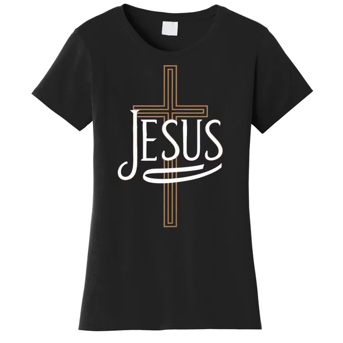 Jesus Cross Crucifixion Religion Christianity Christ Faith Women's T-Shirt