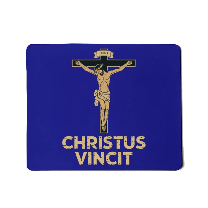 Jesus Christ Catholic Crucifix Latin Funny Gift Mousepad