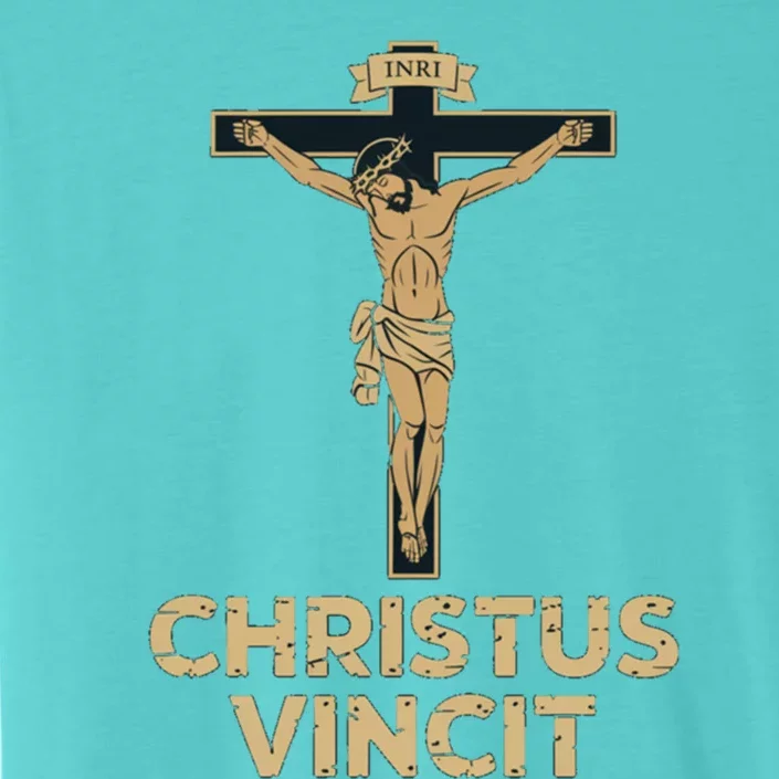 Jesus Christ Catholic Crucifix Latin Funny Gift ChromaSoft Performance T-Shirt