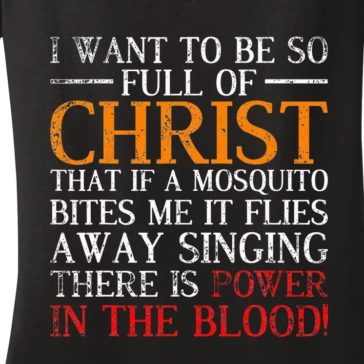 Jesus Christ Devotee Christian Gift Holy Funny Bible Prayer Women's V-Neck T-Shirt