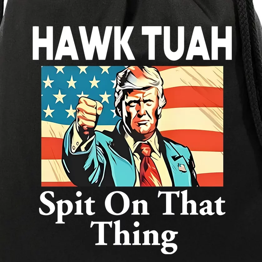 Jane Coaston Donald Trump Hawk Tuah Spit On That Thing Drawstring Bag