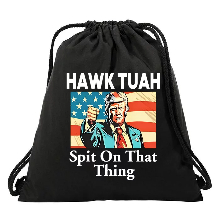 Jane Coaston Donald Trump Hawk Tuah Spit On That Thing Drawstring Bag