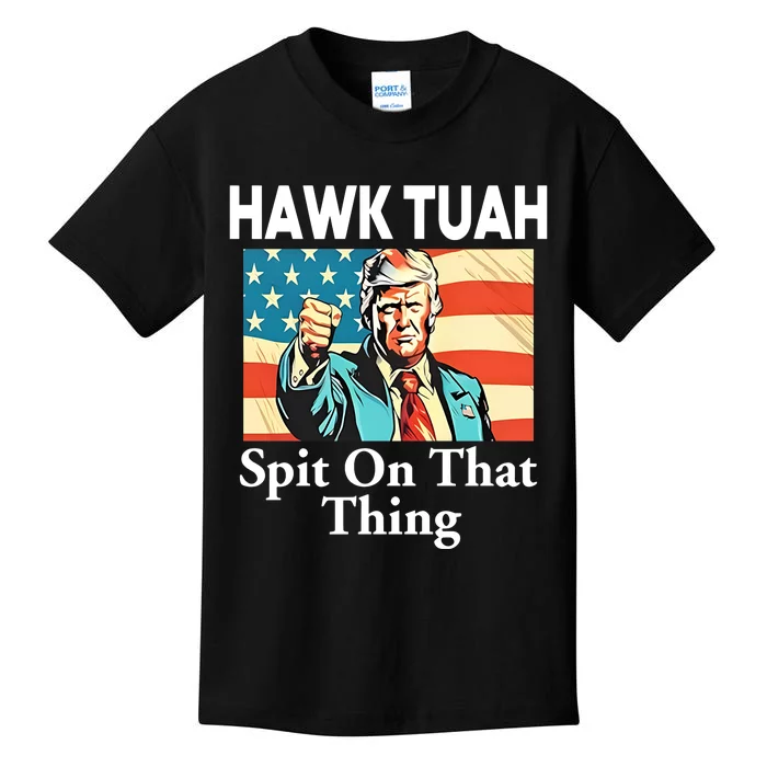 Jane Coaston Donald Trump Hawk Tuah Spit On That Thing Kids T-Shirt