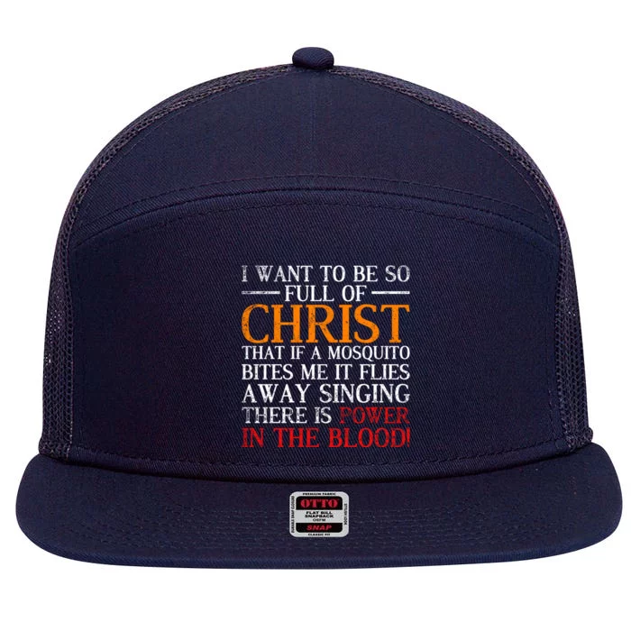 Jesus Christ Devotee Christian Gift Holy Funny Bible Prayer Gift 7 Panel Mesh Trucker Snapback Hat