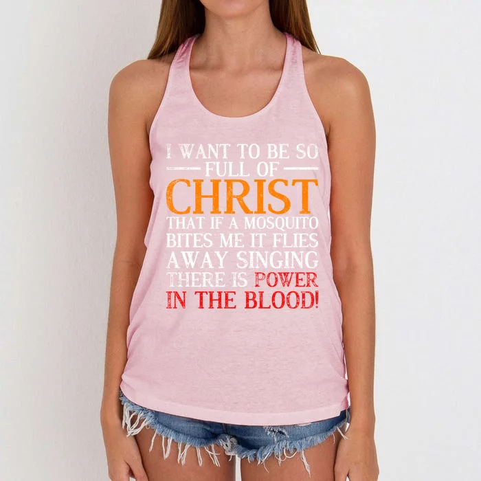 Jesus Christ Devotee Christian Gift Holy Funny Bible Prayer Gift Women's Knotted Racerback Tank