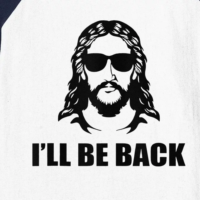 Jesus Christ Design I´ll Be Back Jesus Baseball Sleeve Shirt