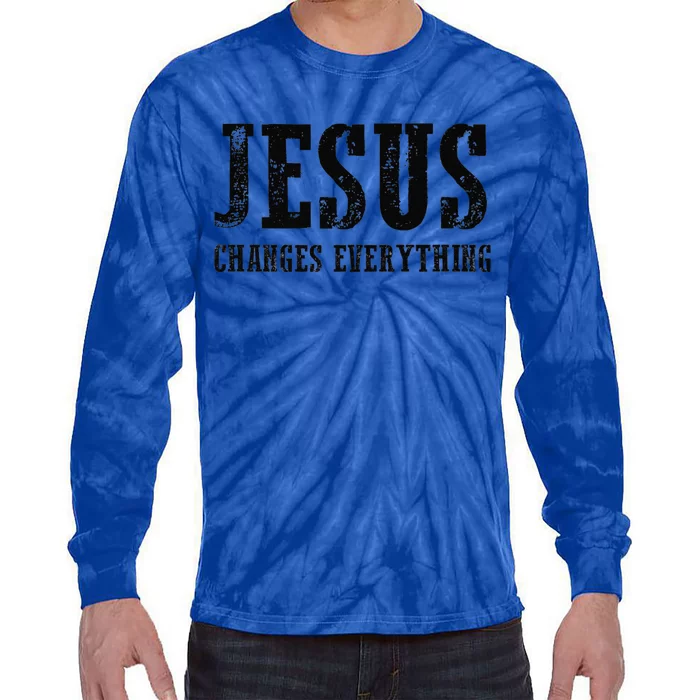 Jesus Changes Everything Premium Tie-Dye Long Sleeve Shirt