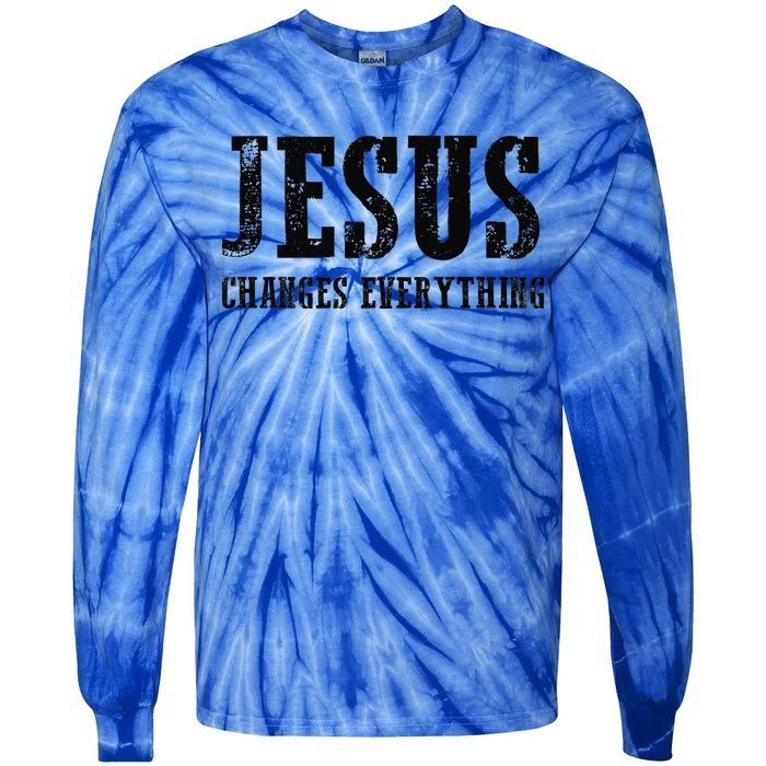 Jesus Changes Everything Premium Tie-Dye Long Sleeve Shirt