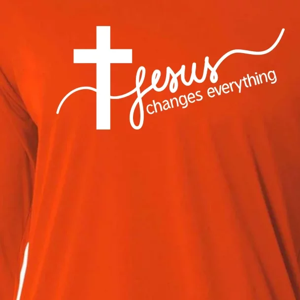 Jesus Changes Everything Cross Cooling Performance Long Sleeve Crew