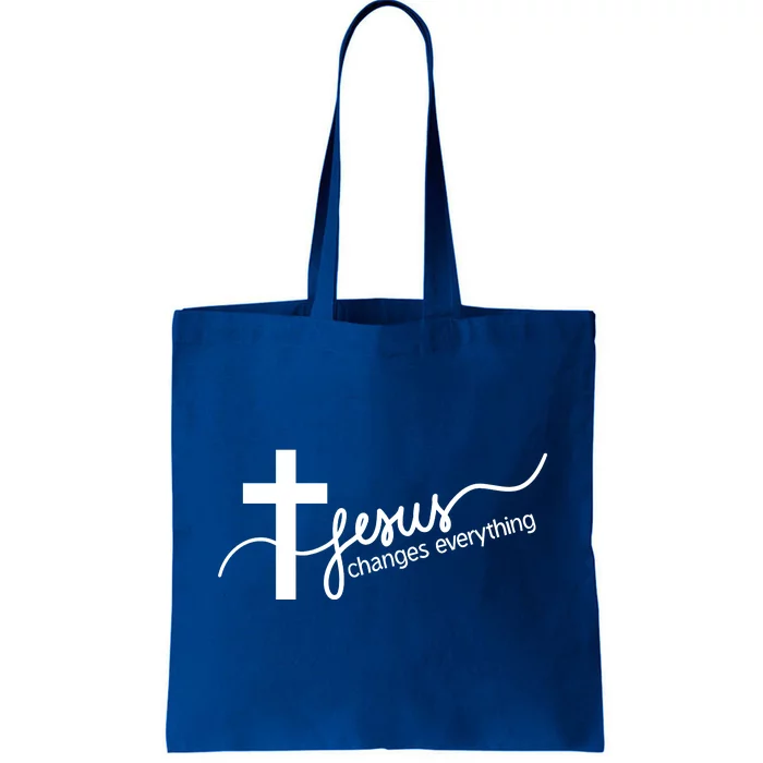 Jesus Changes Everything Cross Tote Bag