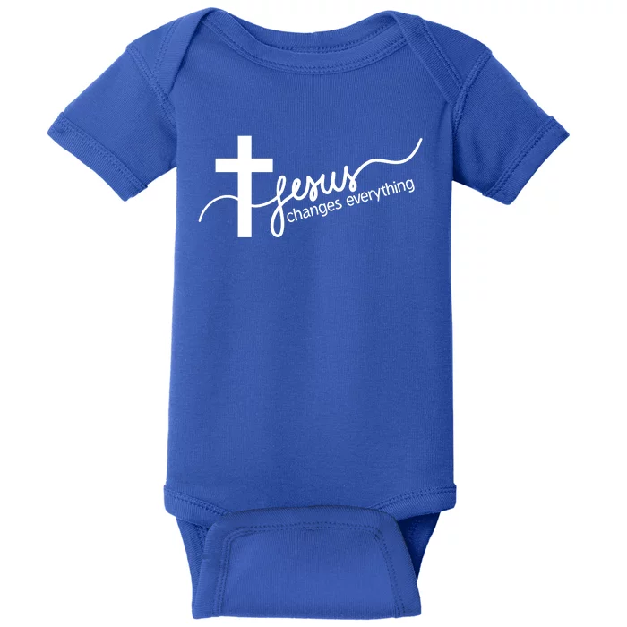 Jesus Changes Everything Cross Baby Bodysuit