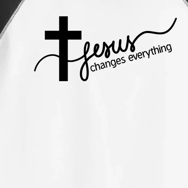 Jesus Changes Everything Cross Toddler Fine Jersey T-Shirt