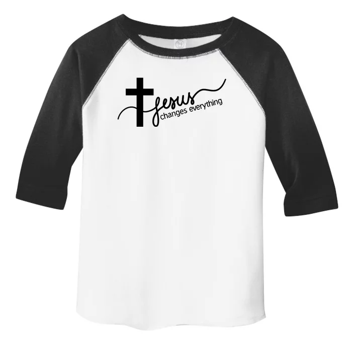 Jesus Changes Everything Cross Toddler Fine Jersey T-Shirt