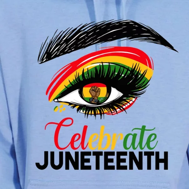 Juneteenth Celebrate Eyes African America Indepedence Day Meaningful Gift Unisex Surf Hoodie