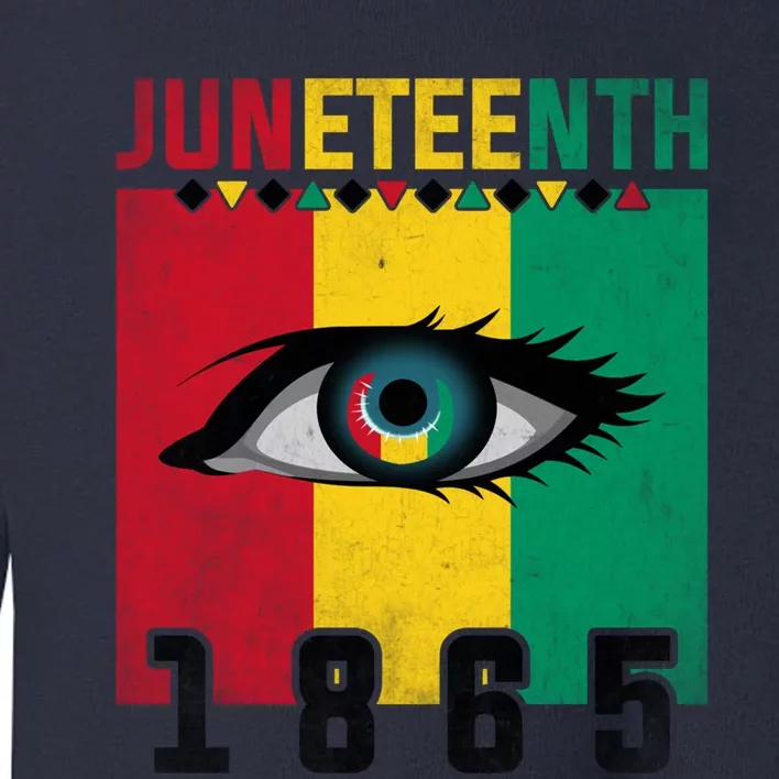 Juneteenth Celebration Eye Black History African American Gift Toddler Sweatshirt