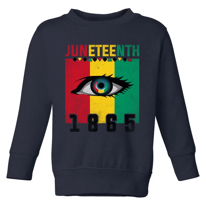 Juneteenth Celebration Eye Black History African American Gift Toddler Sweatshirt