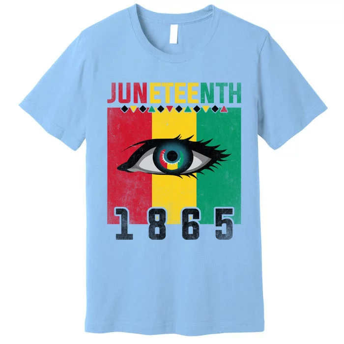 Juneteenth Celebration Eye Black History African American Gift Premium T-Shirt