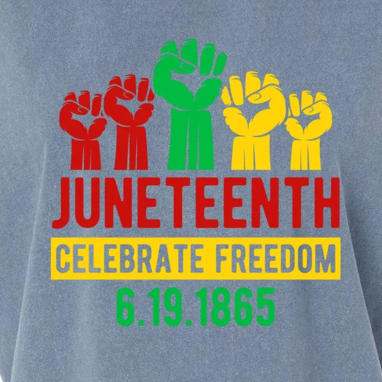 Juneteenth Celebrating Freedom Black History Black Great Gift Garment-Dyed Women's Muscle Tee