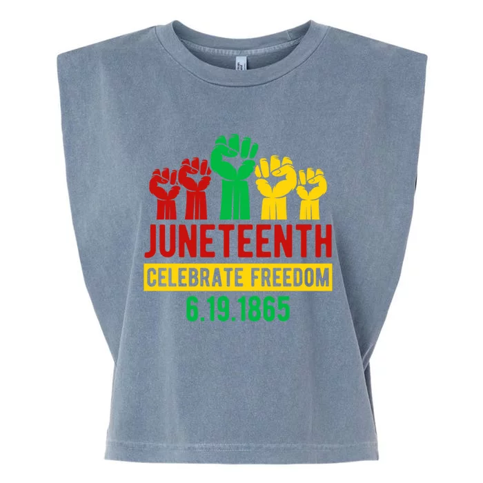 Juneteenth Celebrating Freedom Black History Black Great Gift Garment-Dyed Women's Muscle Tee